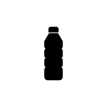 Plastic bottle icon. vector illustration black on white background Stock Illustration