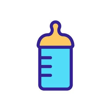 Plastic bottle icon vector. Isolated contour symbol illustration 库存插图