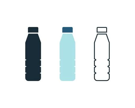 Plastic Bottle Icon Vector Logo Template Illustration Design Stock Illustration