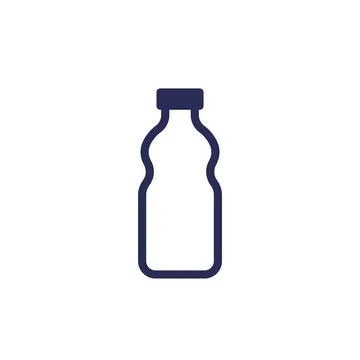 Plastic bottle icon on white Stock Illustration