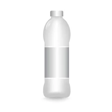 Plastic bottle with the label. Vector mockup Stock Illustration