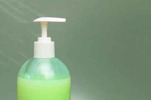 Plastic bottle with liquid soap. Stock Photos