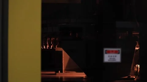 Plastic bottle making Machin Stock Footage 135896662