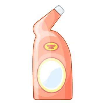 Plastic bottle mockup containing cleaning product or chemical solution Illustrazione stock