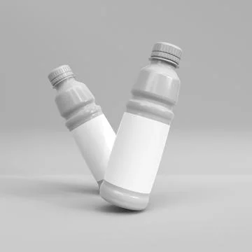 Plastic bottle mockup イラスト素材