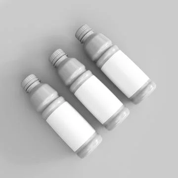 Plastic bottle mockup イラスト素材