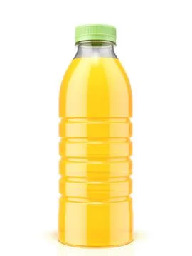 Plastic bottle of orange juice Stock Illustration