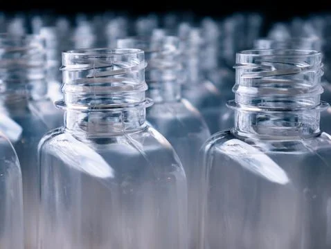 Plastic Bottle Packaging for Beverage Manufacturing. Stock Photos