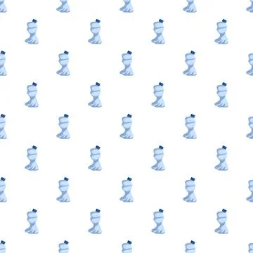 Plastic bottle pattern illustrating recycling cleanup awareness Stock Illustration