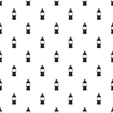 Plastic bottle pattern seamless Illustrazione stock
