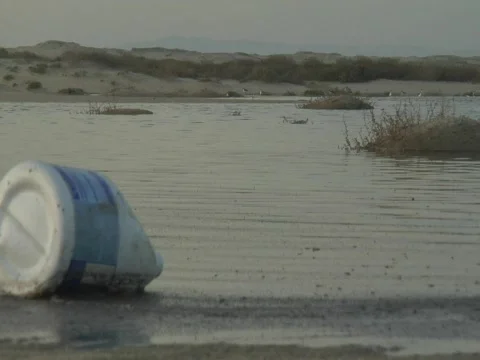 Plastic bottle polluting the baby Stock-Footage 707705