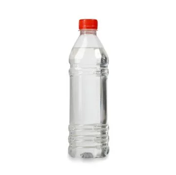 Plastic bottle with red cap Stock-Fotos