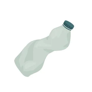 Plastic bottle rubbish garbage from dump landfill, crumpled plastic bottle with イラスト素材