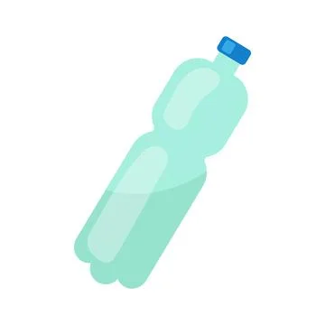 Plastic bottle semi flat color vector object Illustrazione stock