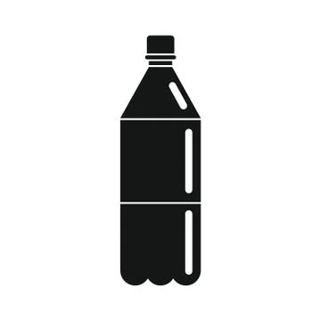 Plastic bottle for water black simple icon Stock-Illustration