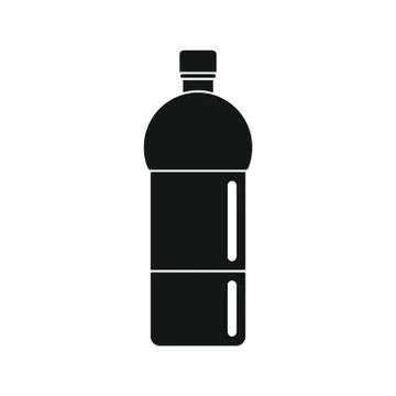 Plastic bottle for water black simple icon Stock-Illustration