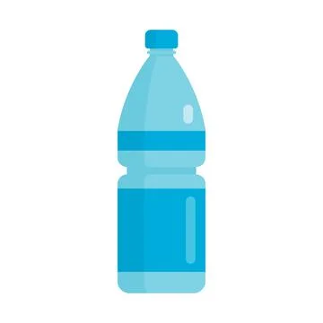 Plastic bottle for water, flat icon Stock Illustration