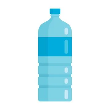 Plastic bottle for water, flat icon Stock Illustration