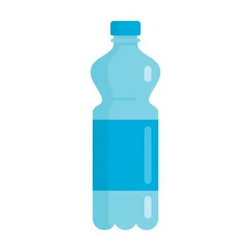 Plastic bottle for water, flat icon Stock Illustration