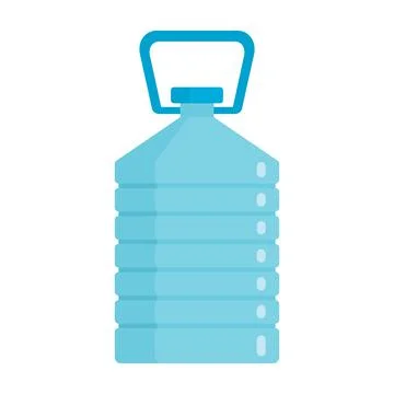 Plastic bottle for water, flat icon Stock Illustration