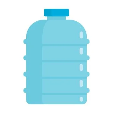 Plastic bottle for water, flat icon 스톡 일러스트