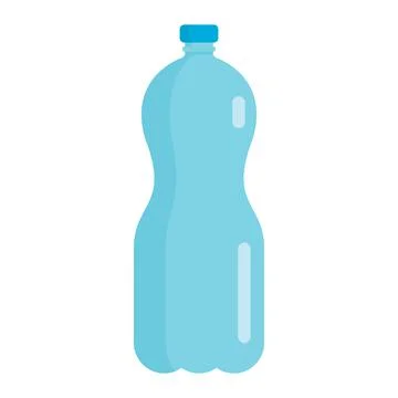 Plastic bottle for water, flat icon 스톡 일러스트