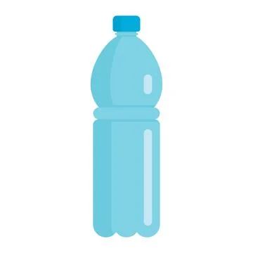 Plastic bottle for water, flat icon Stock Illustration