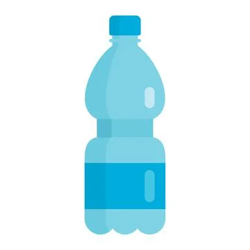 Plastic bottle for water, flat icon Illustrazione stock