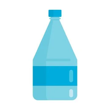 Plastic bottle for water, flat icon Stock Illustration