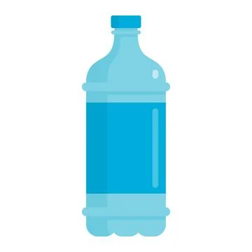 Plastic bottle for water, flat icon 스톡 일러스트