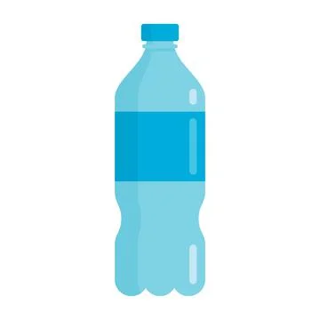 Plastic bottle for water, flat icon Stock Illustration