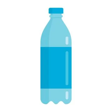 Plastic bottle for water, flat icon Stock Illustration
