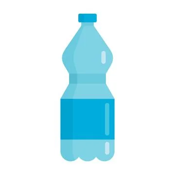 Plastic bottle for water, flat icon Stock Illustration