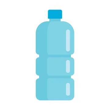 Plastic bottle for water, flat icon Stock Illustration