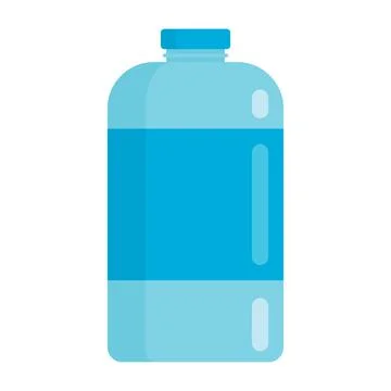 Plastic bottle for water, flat icon Stock Illustration