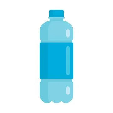 Plastic bottle for water, flat icon Stock-Illustration