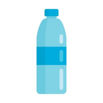 Plastic bottle for water, flat icon Stock Illustration