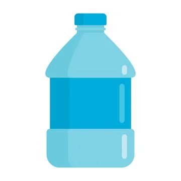 Plastic bottle for water, flat icon Stock Illustration
