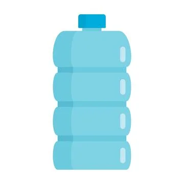 Plastic bottle for water, flat icon Stock Illustration