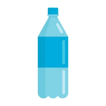 Plastic bottle for water, flat icon Stock Illustration