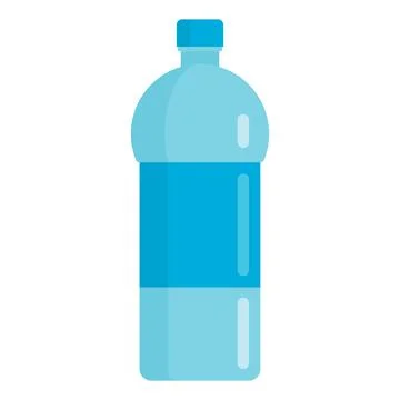 Plastic bottle for water, flat icon Stock Illustration