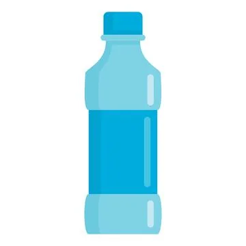 Plastic bottle for water, flat icon 스톡 일러스트