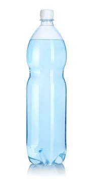 Plastic bottle of water isolated path Stock Photos