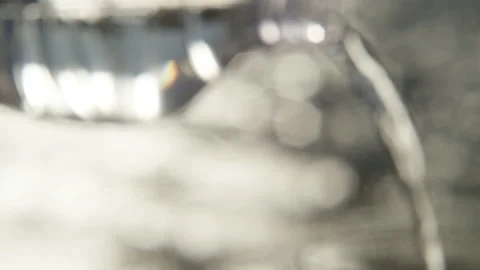 Plastic bottle on water mooring background, slow motion Stock Footage 235002571