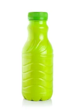 Plastic bottle of yogurt Stock Photos
