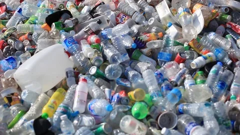 Plastic bottles and other trash. 1920x1080 Stock-Footage 100969482