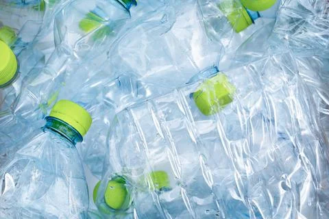 Plastic bottles background Stock Photos