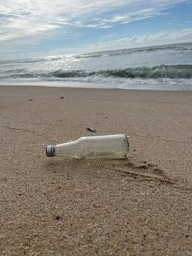 Plastic bottles on the beach-1 写真素材