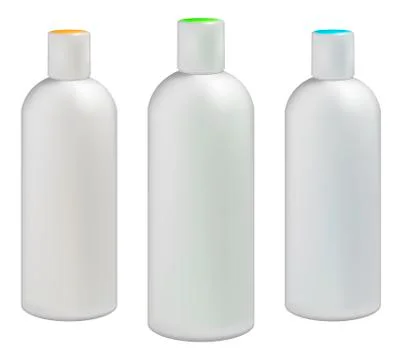 Plastic bottles for cosmetics with copy space Illustrazione stock