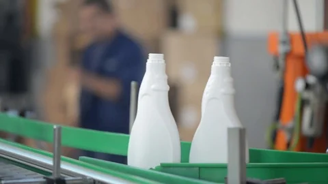Plastic Bottles Factory Line 스톡 동영상 71413573